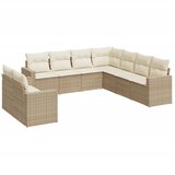 9-dijelni set vrtnih sofa s jastucima bež od poliratana | shoptok.hr