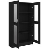  Vitrina crna 82,5 x 30,5 x 150 cm konstruirano drvo | shoptok.hr