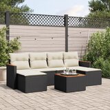 vidaXL 7-dijelni set vrtnih sofa od poliratana s jastucima crni | shoptok.hr