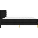  Okvir kreveta s madracem s uzglavljem Crna 200 x 200 cm tkanina | shoptok.hr