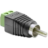 65417 cinch adapter [1x moški cinch konektor - 1x 2-žilni kabel] črna 0.00 m, (20417027)