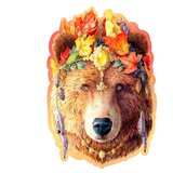WOODEN CITY Stylish Bear Wooden Puzzle L (250 Pieces) | Eponuda.com