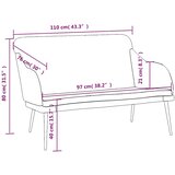  Klupa plava 110 x 76 x 80 cm baršunasta | shoptok.hr
