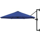 vidaXL zidni suncobran s metalnom šipkom 300 cm plavi | shoptok.hr