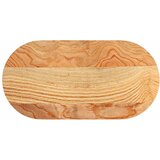 Stolna ploča svjetlosmeđa 80x40x4 cm ovalna masivna hrastovina | Eponuda.com