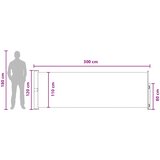  Retraktabilna bočna tende Sivosmeđa 300 x 120 cm Poliester | shoptok.hr