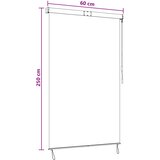 Rolo zavjesa Svjetlosiva 60 x 250 cm Tkanina i aluminij | Shoptok.si