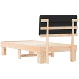  Krevetni okvir s tapiciranim uzglavljem Crna 75 x 190 cm | Eponuda.ba