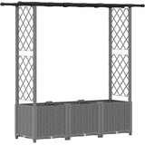  Povišeni krevet s mrežom i krovom Svjetlosiva PP - Svjetlosiva 162 5 x 40 x 138 cm s ravnim krovom (2 bočna mreža) | shoptok.hr