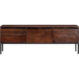 vidaXL Omare in policami za shranjevanje medijev s polico medeno rjava | Shoptok.si