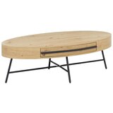 Bessagi Home klubska miza emilia, barva hrasta, 120x60 | Shoptok.si
