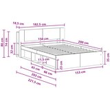  Okvir kreveta s pohranom Hrast artisan 150 x 200 cm | shoptok.hr