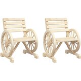 Vrtne stolice 2 kom 58 x 58 x 78,5 cm od masivne jelovine | shoptok.hr