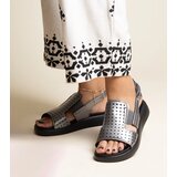 Gemre Graphite sandals with openwork upper Imogne | ePonuda.com