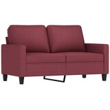  3-dijelni set sofa s jastucima crvena boja vina od tkanine | Shoptok.si