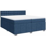  Krevet s oprugama i madracem plavi 200 x 200 cm od tkanine | shoptok.hr