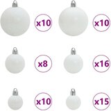 vidaXL Umjetno božićno drvce s rasvjetom i setom kuglica Zelena 210 cm | shoptok.hr