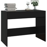 vidaXL Pisalna miza črna 101x50x76,5 cm iverna plošča | Shoptok.si
