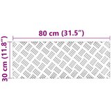vidaXL Srebrna Aluminij 80 x 30 x 0.3 cm Neklizajući | shoptok.hr