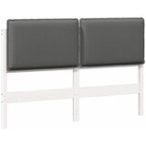  Tapecirani uzglavlje s uzglavljem Bijela i svijetlo siva 160 cm | shoptok.hr