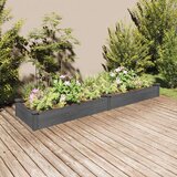  Povišena vrtna gredica s oblogom siva 240x60x25 cm od jelovine | shoptok.hr