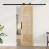 vidaXL Drsna vrata s kompletom opreme 'ORKDAL'iz masivnega bora, Notranja vrata 'ORKDAL'61x198,5 cm iz masivnega bora | Shoptok.si