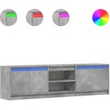 TV ormarić s LED svjetlima boja betona 180x34x50 cm drveni | Eponuda.com