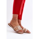 Boto Shiny Women's Flip Flops with Embellishment Beige Taleci | ePonuda.com