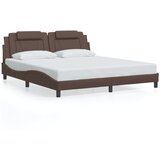 Maison Chic Posteljni okvir - Dvoposteljna postelja - Zakonska postelja z vzglavjem rjav 180x200 cm umetno usnje-J6007, (21774345) | Shoptok.si