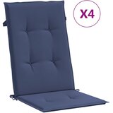  Jastuci za stolice s visokim naslonom 4 kom modri od tkanine | shoptok.hr