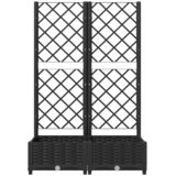  Vrtna žardinjera s rešetkom crna 80x40x121,5 cm PP | Eponuda.com