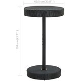  Vrtni stol crni 60,5 x 106 cm od poliratana | Eponuda.com