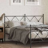 vidaXL Metalno uzglavlje crno 150 cm | shoptok.hr