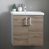 Kolpa San Evelin Kupaonski ormarić OUE 65 (Duljina: 65,5 cm, Siva/Hrast, S umivaonikom) | shoptok.hr