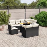 vidaXL 9-dijelni set vrtnih sofa s jastucima crni od poliratana | shoptok.hr