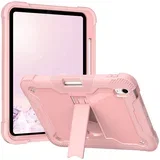 Ovitek za iPad Air 5 / Air 4 / Pro 11 s stojalom, držalom za pisalo, ročajem in naramnim trakom, trislojna zaščita, roza, (5000138874)
