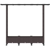  Povišeni krevet s mrežom i krovom Smeđa 164 x 40 x 127 cm PP | shoptok.hr