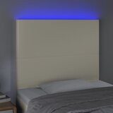  LED uzglavlje krem 80x5x118/128 cm od umjetne kože | shoptok.hr