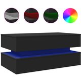 Maison Chic Klubska mizica - kavna mizica - Nizka mizica z LED lučkami črna 90x50x40 cm, (21752326) Cene