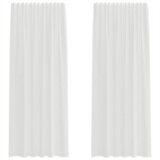 Furnova Voile zavese z zankami 2 kosa Bela 140x245 cm, (21917562) | Shoptok.si
