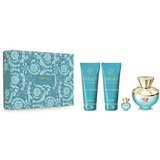 Versace Dylan Turquoise EDT Toaletna voda za žene, 100 ml + Gel za tuširanje, 100 ml + Gel za telo, 100 ml + Mini Toaletna voda Gift Set | ePonuda.com