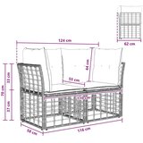  Zunanja ljubezenska sedežna garnitura 2 pcs poli ratan, (5000240796) | Shoptok.si