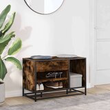 vidaXL Klupa za cipele dimljeni hrast konstruirano drvo i metal | shoptok.hr