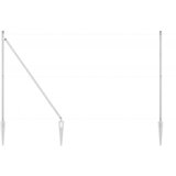 vidaXL Ograjni stebri 7 pcs srebrna Ø32mm 180 cm Pocinkano jeklo, (5000095087) | Shoptok.si