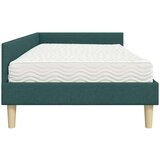  Kotni okvir postelje z matrico z vzmetnico 2 pcs Zelena blago, (5000123426) | Shoptok.si