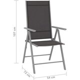 vidaXL 10-dijelni vrtni blagovaonski set crno-srebrni | shoptok.hr
