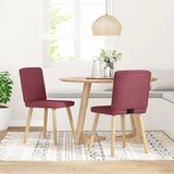 vidaXL Blagovaonske stolice 2 kom crvena boja vina od tkanine | shoptok.hr