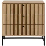 Komoda v hrastovem dekorju v naravni barvi 81x80x40 cm Albany –
