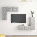  Komplet TV omaric 4-delni betonsko siva iverna plošča, (20913790) | Shoptok.si
