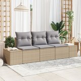 vidaXL set od 3 vrtna kauča s jastučićima bež poli ratan | shoptok.hr